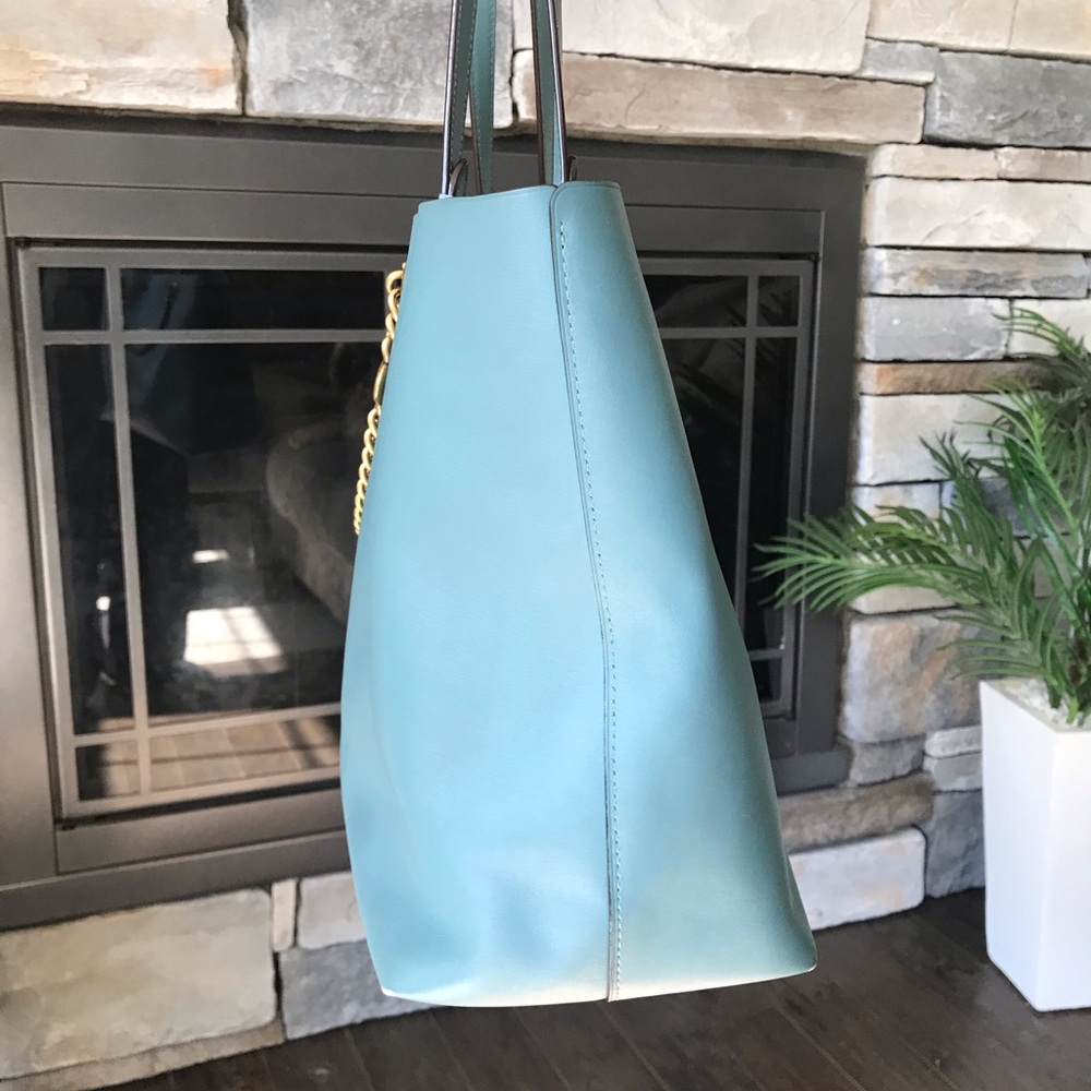 Coach Signature Chain Central Leather Tote, - Picture 5 of 16